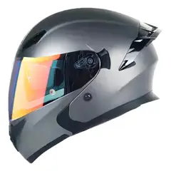 CES - CASCO MOTO ABATIBLE GRIS MATE DOT ECE