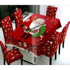 GENERICO - JUEGO DE MANTEL Y FUNDAS DE SILLAS “CONTIENE 9 PIEZAS”