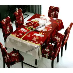 GENERICO - JUEGO DE MANTEL Y FUNDAS DE SILLAS “CONTIENE 9 PIEZAS”