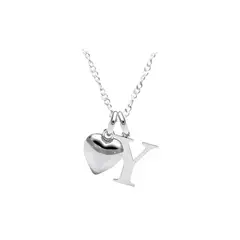 CLEO JOYAS & ACCESORIOS - Collar Inicial Y Plata con Corazón
