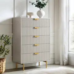 R&R MUEBLES - Cómoda Moderna Xaiah Taupe