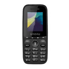 UNONU - Celular Box 2G Negro - Conectividad Dual SIM y Diseño Compacto