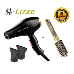 LIZZE - SECADORA DE CABELLO SUPREME 2600W + CEPILLO TERMICO MIXTO