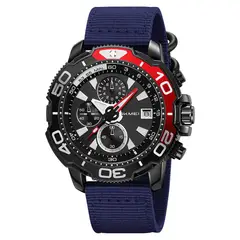 SKMEI - Reloj Hombre Adventure Analógico Cronómetro Fecha Azul 9381