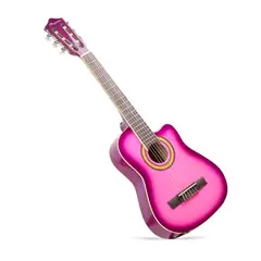 GENERICO - AYMARA GUITARRA ACUSTICA CUERDAS NYLON ROSADO CON FUNDA