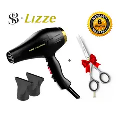 LIZZE - SECADORA DE CABELLO SUPREME 2600W + TIJERA MICRODENTADA