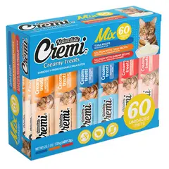 GENERICO - Snack para Gato Cremi Box Mix Del Mar Pack 60 Tubos Variados