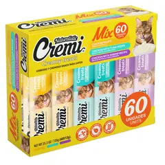 GENERICO - Snack para Gato Cremi Box Mix De Pollo Pack 60 Tubos Variados
