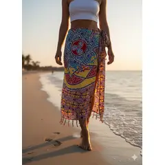KAST PE - Pareo Falda Salida de Playa Toalla modelo Tulum