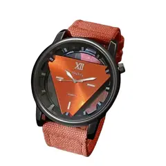GENERICO - Reloj de Cuarzo Elegante Unisex Números Romanos Naranja