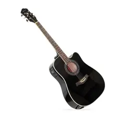 GENERICO - AYMARA ELECTROACUSTICA JUMBO NEGRO CON FUNDA