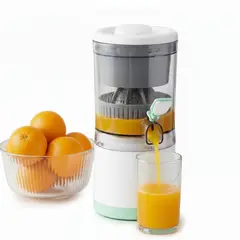 GENERICO - Exprimidor Eléctrico de Naranjas y Frutas Portátil Recargable Verde