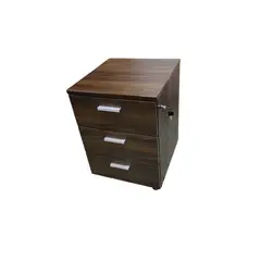 GENERICO - Cajonera De 3 Cajones Con Ruedas Y Chapa color Fume