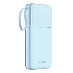 HOGUO - - Power Bank 22.5 WLED Carga Rápida 10000mAh ccables - Azul