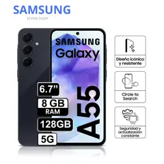 SAMSUNG - Celular libre Galaxy A55 128GB 8GB RAM 6.7"  - AZUL OSCURO