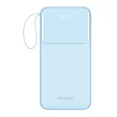 HOGUO - Powerbank 22.5 W Display LED Carga Rapida 20000mAh ccables - Azul