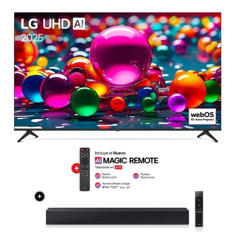 Televisor 75 4K AI ThinQ AI 75UA8050PSA + Soundbar