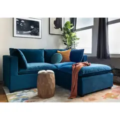 GENERICO - Sofá 2 Cuerpos Rennes + Banqueta de Regalo