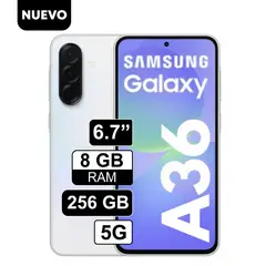 SAMSUNG - Celular Libre Galaxy A36 67 256GB 8GB RAM - BLANCO