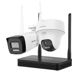 HIKVISION - Kit Easylink WiFi 4MP Cámara PT Turret + Cámara Bullet HK-NKS424W02H-4MP