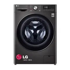LG - Lavaseca de Carga Frontal 14 Kg de Lavado y 08 Kg de Secado WD14BVC2S6C Negro acero