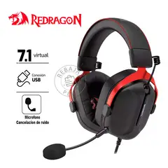 REDRAGON - Auriculares CYBILL H312 USB Negro 7.1 Sonido Envolvente