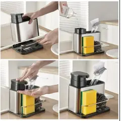 GENERICO - Dispensador de Jabón Líquido Lavavajillas Porta Esponjas