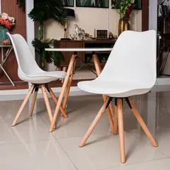 PANORAMA HOGAR - Silla de Comedor Moderna Blanca 82CM PVC