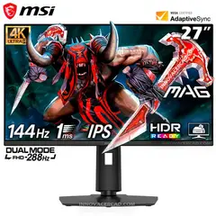 MSI - Monitor Mag 275upd E14 27 IPS Dual MODE 4K UHD 144HZ FHD 288HZ