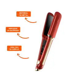 GENERICO - Pack2 Alisador con Calor en Rojo Y+Regalo Stickers