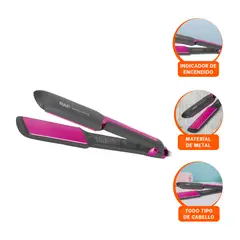 GENERICO - Pack2 Alisador Funcional para Cabello en Negro y Fucsi