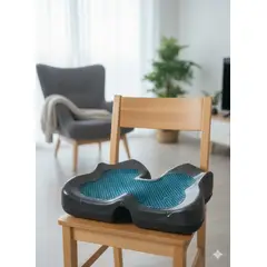 BENICE - COJIN DE ASIENTO CARBONO ACTIVADO VISCOELASTICO CON GEL FRIO Y MALLA