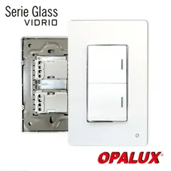OPALUX - Interruptor Doble blanco OP-AT-02BL