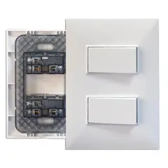 OPALUX - Interruptor Doble Conmutador 10A 250V pempotrar KF2201-3