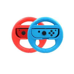 MIMD - Soporte Timón para Joycons Nintendo Switch Wheel Rojo/Azul Set 2 und