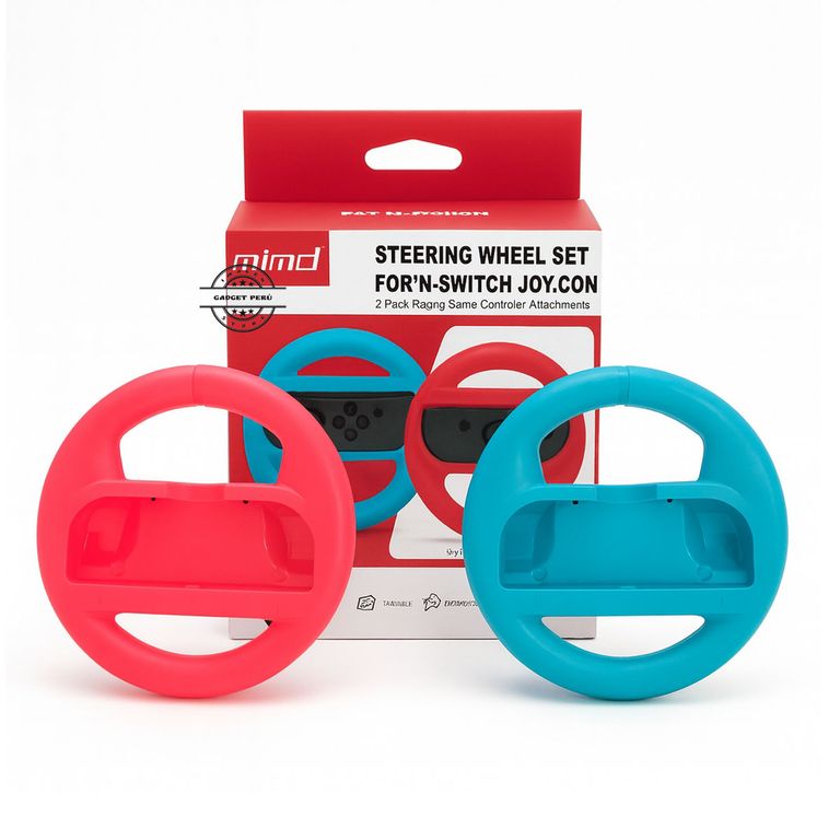 Soporte Timón para Joycons Nintendo Switch Rojo Y Azul Set X 2 Unid