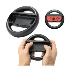 MIMD - Volante Timón para Joycons De Nintendo Switch Negro Set X 2 Unid