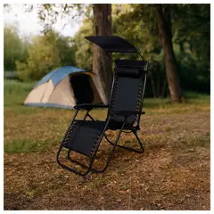 NOVAHUS - Silla Reposera 180 Plegable Zero Gravity con Cubresol