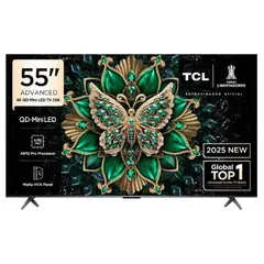 TCL - Televisor 55" QD Mini Led 4K UHD 2025 Negro 55C6K