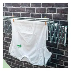 RYBIU IMPORT - Pack2 Tendero Plegable Acordeon para Ropa en Plateado