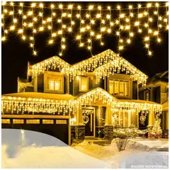 INSPIRA MARKET - Cortina Luces Led Decoración Calido 12M Extensible