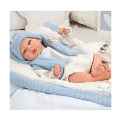 MUÑECAS REBORN - Bebé Reborn Arias 40 cm Martin Azul con Manta