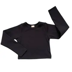 RED CARROT - Top manga larga negro