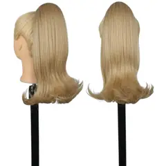 GENERICO - EXTENSIONES DE COLA DE FIBRA FUTURA RETRO DE 35CM DE LARGO Y 115GR CON 2 CLIP Y LIGA AJUSTABLE - RUBIO BEIGE