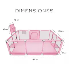 EVERBEST - Corral Para Bebé Corral Infantil Gimnasio De Juegos Rosa