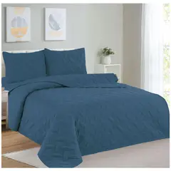 CASATEX - CUBRECAMA COLOR ENTERO 100% ALGODÓN EN QUEEN SIZE