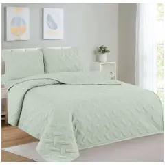 CASATEX - CUBRECAMA COLOR ENTERO 100% ALGODÓN EN QUEEN SIZE