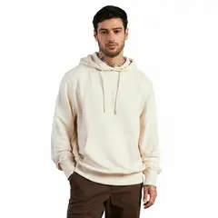 DROP THE LABEL - Hoodie Marfil Algodón Peruano Polera con Capucha