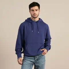 Drop The Label - Hoodie Azul Hombre 100% Algodón Peruano