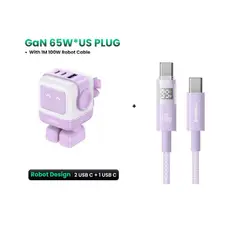 UGREEN - Cargador Carga Rapida 65W Tipo C Robot + Cable 100watts